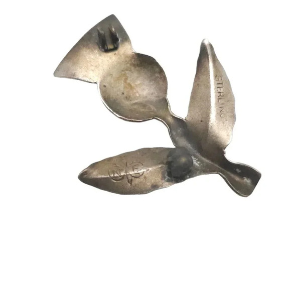 Stuart Nye Sterling Silver Texture Scottish Thistle Brooch Pin Vintage - Picture 4 of 5